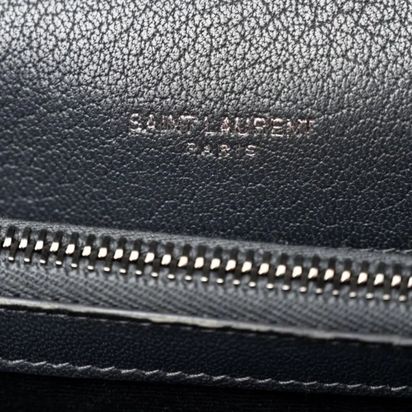 YSL Sheepskin Matelasse Chevron Monogram Medium College Bag - Picture 4 of 12